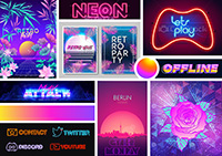 Inspiration moodboard for a streamer's website