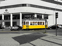 Photo of the tram of Lisbon, Portugal